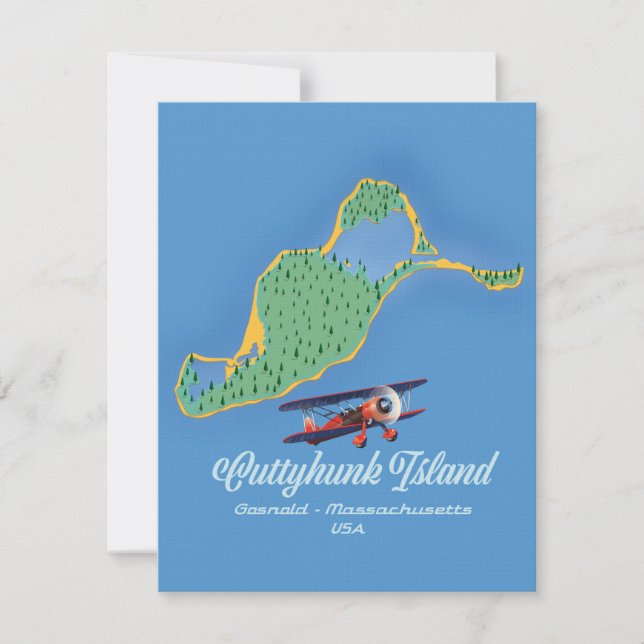 Cuttyhunk ö Gosnold, Massachusetts karta (Framsida)