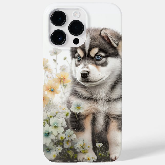 CUTWATTERCOLOR SIBERIAN HUSKY PUPPY HUND (Baksida)