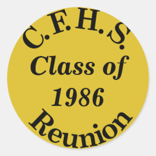 Cuyahoga Falls High School Reunion - guld-dekal Runt Klistermärke