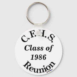 Cuyahoga Falls High School Reunion - vit nyckel Nyckelring