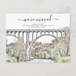 Cuyahoga Valley Flytta Announcement Postcard Meddelande Vykort