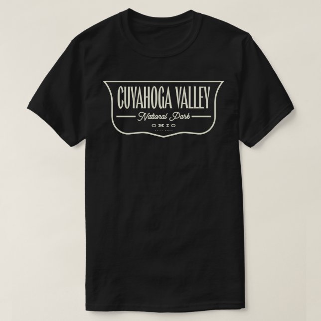 Cuyahoga Valley National Park Shield Tan T Shirt (Design framsida)