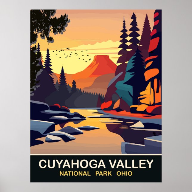 Cuyahoga Valley, nationalpark, OH, resande Poster (Framsidan)
