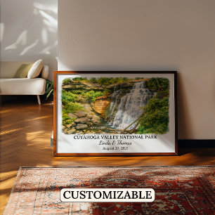 Cuyahoga Valley nationalpark Ohio Akvarell Poster