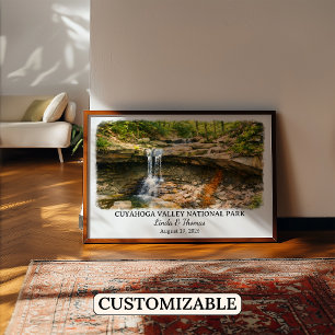 Cuyahoga Valley nationalpark Ohio Akvarell Poster