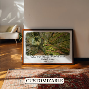 Cuyahoga Valley nationalpark Ohio Akvarell Poster