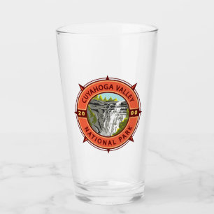 Cuyahoga Valley nationalpark Retro Compass Emblem Glaskopp