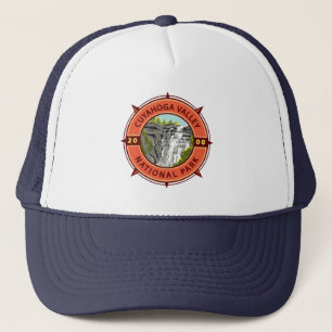 Cuyahoga Valley nationalpark Retro Compass Emblem Keps