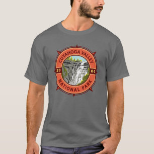 Cuyahoga Valley nationalpark Retro Compass Emblem T Shirt