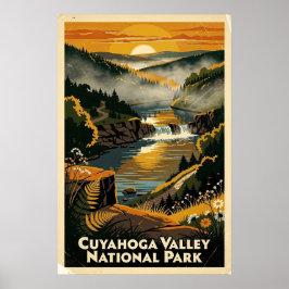 Cuyahoga Valley Nationalpark Retro Poster