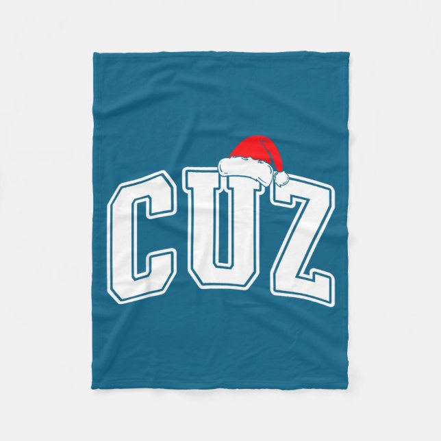 Cuz Claus Christmas Matching Family Xmas Pajama Co Fleecefilt (Framsidan)