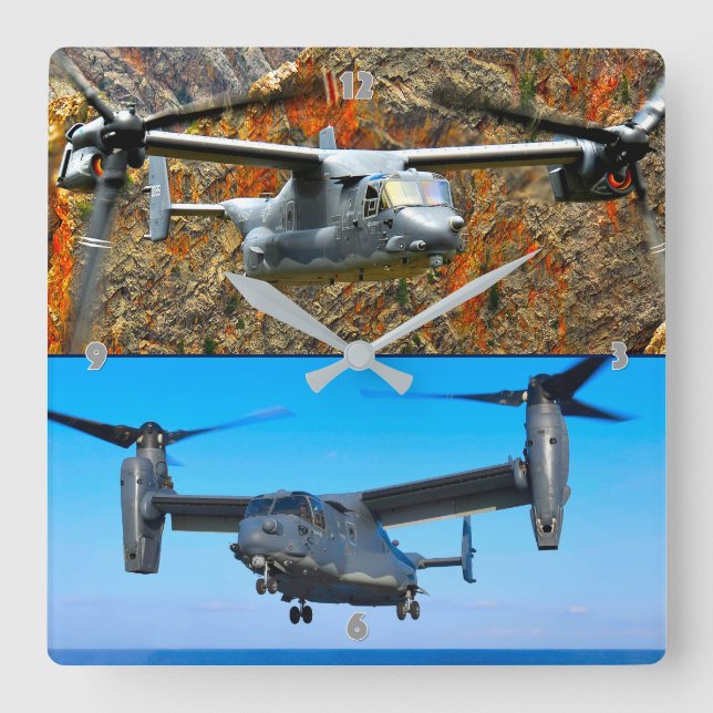 CV-22 OSPREY FYRKANTIG KLOCKA (Framsida)