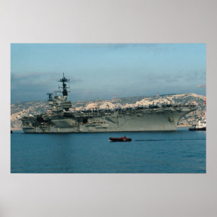 CV-59 ’USS Forrestal’ med fullt vinge, hamn vis Poster