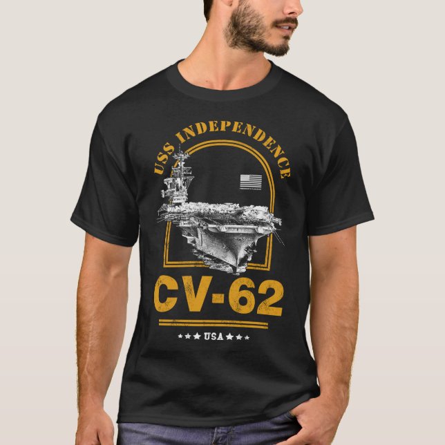 CV-62 USS Independence Sweatshirt T Shirt (Framsida)