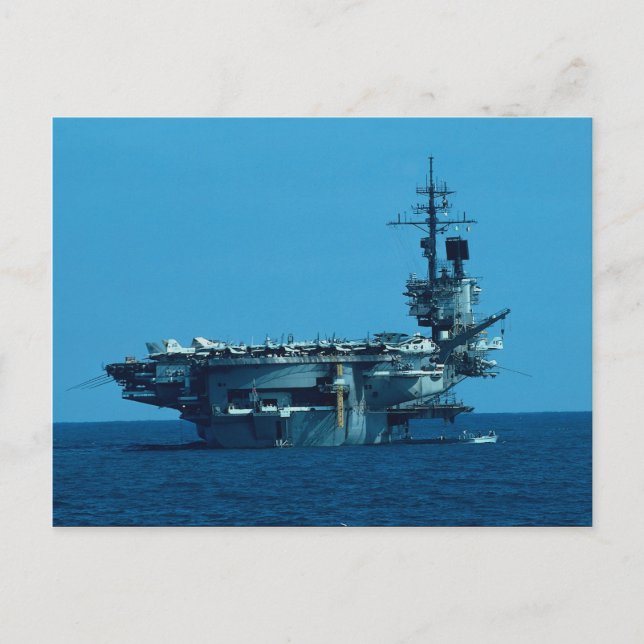 CV-66 "USS America", avveckling 1996, akter Vykort (Framsida)