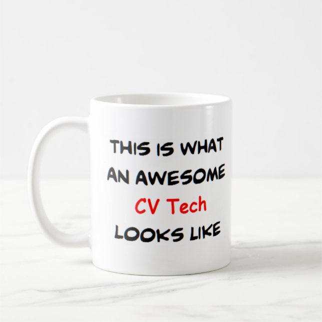 Cv tech, fantastisk kaffemugg (Vänster)