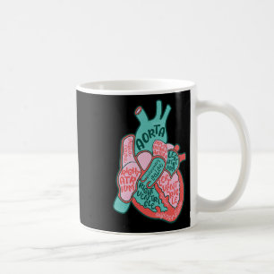 Cvicu hjärtsjuksköterska Hjärtsanatomi Kardiologi Kaffemugg