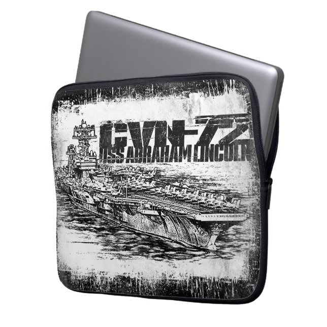 CVN-72 Abraham Lincoln Neoprene Laptop sleeve 13 (Framsidan Vänster)