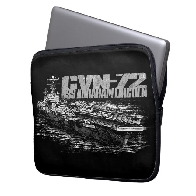 CVN-72 Abraham Lincoln Neoprene Laptop sleeve 13 (Framsidan Vänster)