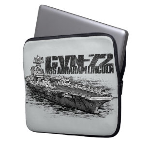 CVN-72 Abraham Lincoln Neoprene Laptop sleeve 13