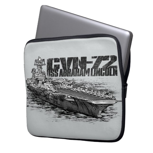 CVN-72 Abraham Lincoln Neoprene Laptop sleeve 13 (Framsidan Vänster)