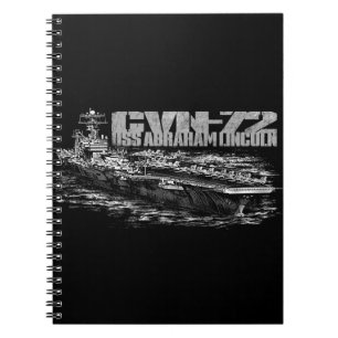 CVN-72 Abraham Lincoln Photo Notebook (80 sidor B) Anteckningsbok Med Spiral