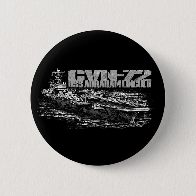 CVN-72 Abraham Lincoln Round Button Knapp (Framsida)