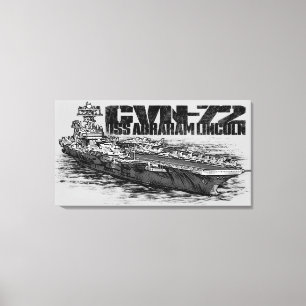 CVN-72 Abraham Lincoln slogg in kanfas Canvastryck
