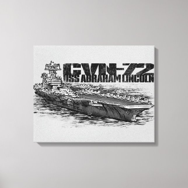 CVN-72 Abraham Lincoln Wrapped Canvas (Framsida)