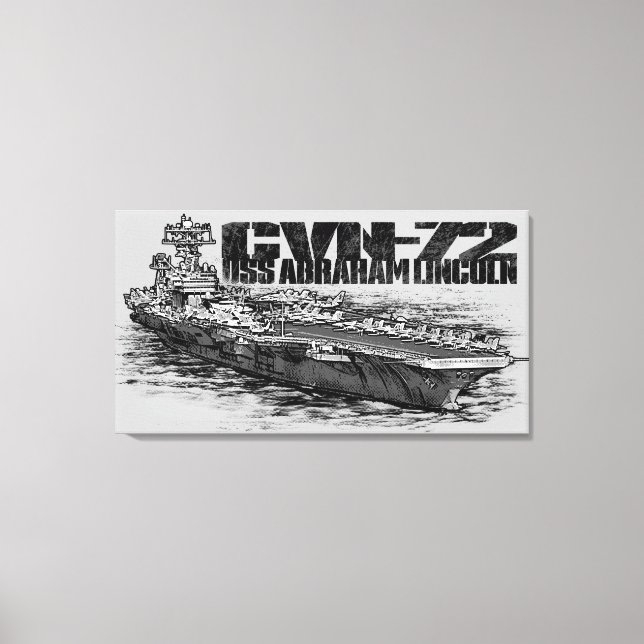 CVN-72 Abraham Lincoln Wrapped Canvas (Framsida)
