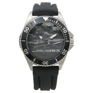 CVN-75 Harry S. Truman Krona Protector Black Rubb Armbandsur