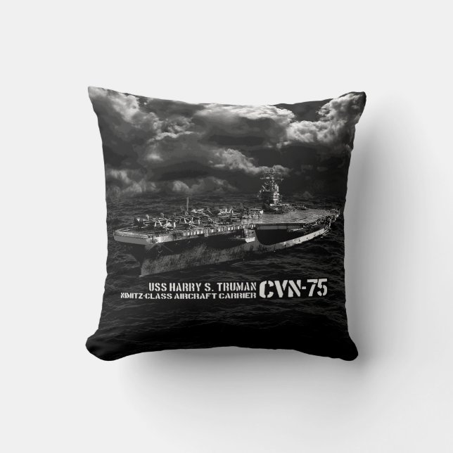 CVN-75 Harry S. Truman Polyester Dekorativ kudde 1 (Framsida)