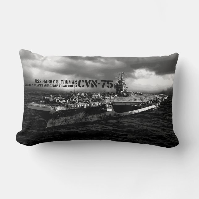CVN-75 Harry S. Truman Polyester Lumbar Pillow 13 Lumbarkudde (Framsida)