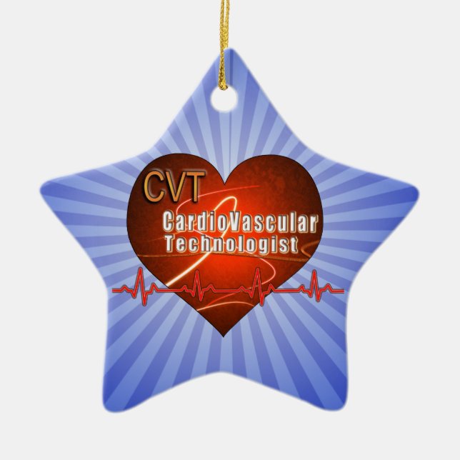 CVT HEART-LOGOTYP Kardiovaskulär teknolog Julgransprydnad Keramik (Framsidan)