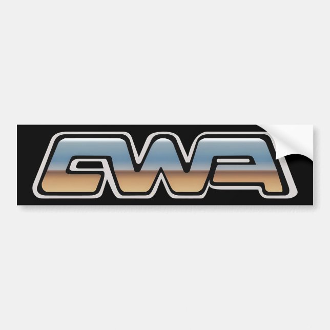 CWA Logotyp Bumper Sticker Bildekal (Framsidan)