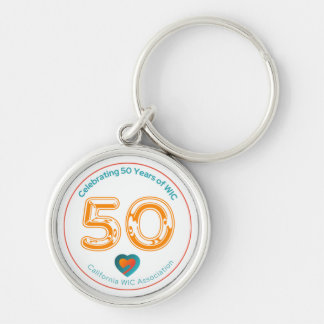 CWA-nyckelkedja för Logotyp Rund Silverfärgad Nyckelring