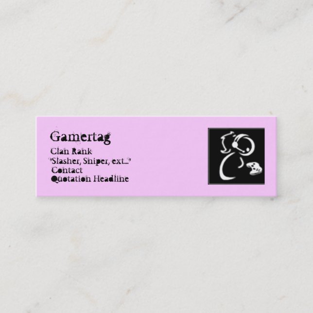 CwG Gamerkort Mini Visitkort (Framsida)