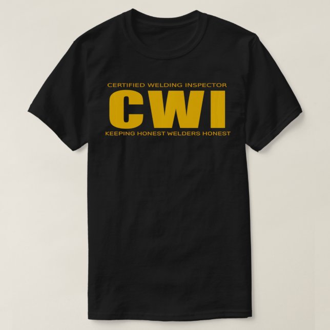 CWI Auktoriserad Welding Inspection T Shirt (Design framsida)