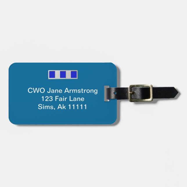 CWO-4-bagagetag Bagagebricka (Horisontell Framsida)