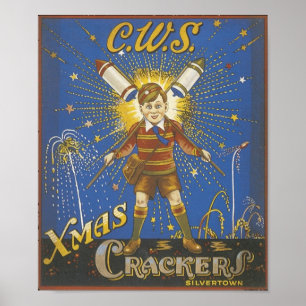 CWS Julafton Crackers Vintage annons Poster