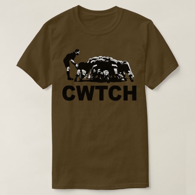 Cwtch Welsh Rugby Humor T Shirt (Design framsida)