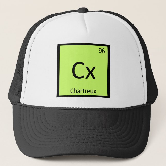 Cx - Chartreux Katt Kemisk Periodiska Systemets Sy Truckerkeps (Framsida)