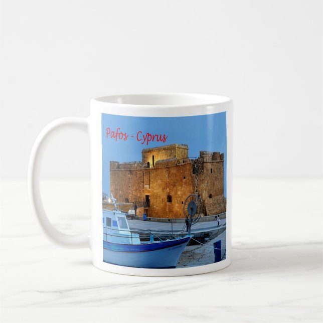 CY013 PAFOS Byzantine Forte, Cypern Kaffemugg (Vänster)