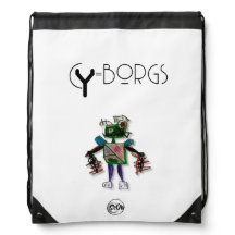 CY=Borg Robot Drawstring Backpack