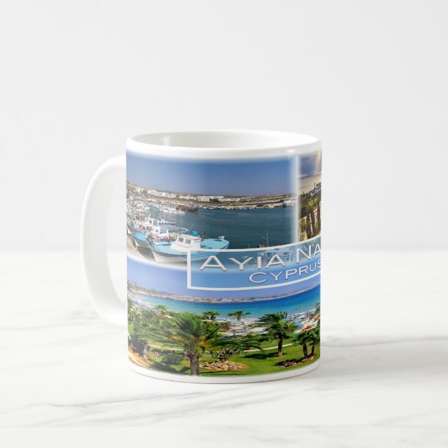 CY Cypern - Ayia Napa - Hamn - Panorama - Nelia Kaffemugg (Framsida vänster)