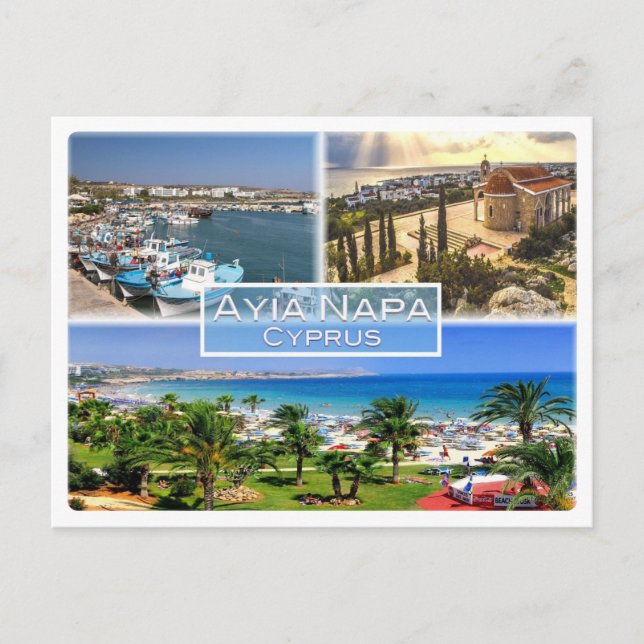 CY Cypern - Ayia Napa - Harbour - Panorama - Nelia Vykort (Framsida)