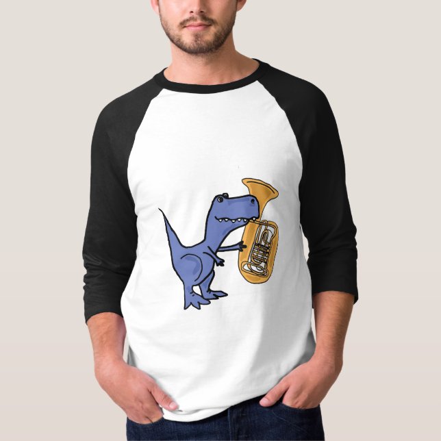 CY T-Rex som leker Tubaskjortan Tee (Framsida)