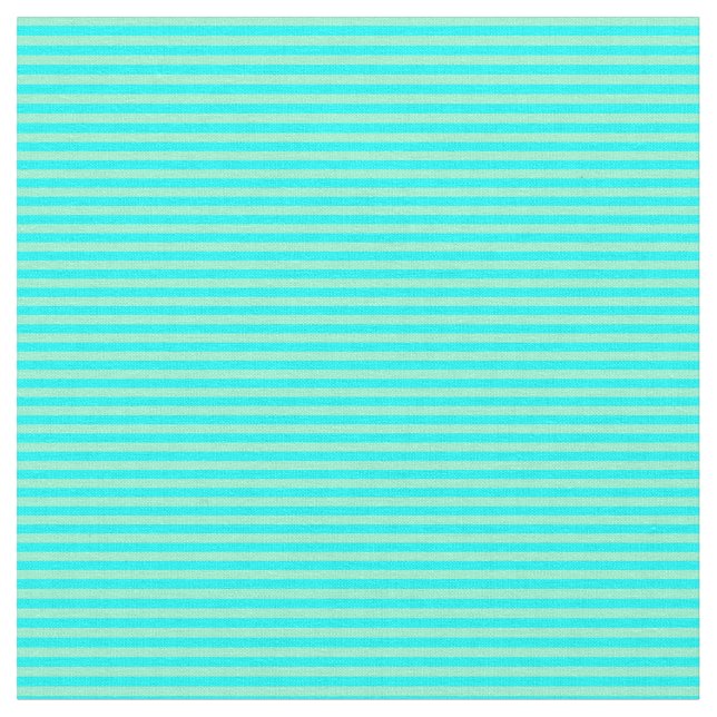 Cyan & Aquamarine Linjer Tyg (Närbild)
