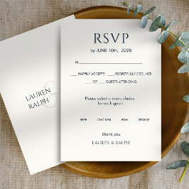 Cyan Black & Ivory Monogram Bröllop OSA