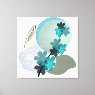 Cyan Boho Canvastryck
